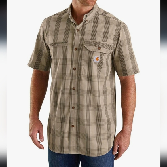 Carhartt Other - CARHARTT Men's‎ Force Plaid Ridgefield Short Sleeve Shirt SzM Relaxed Fit